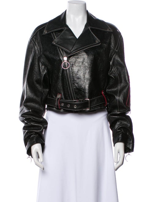 Manokhi Leather Biker Jacket