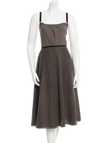 Mantu Sleeveless Eyelet Dress