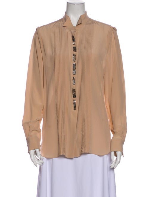 Mantu Long Sleeve Button-Up Top Pink