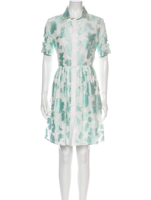 Mantu Floral Print Mini Dress Blue