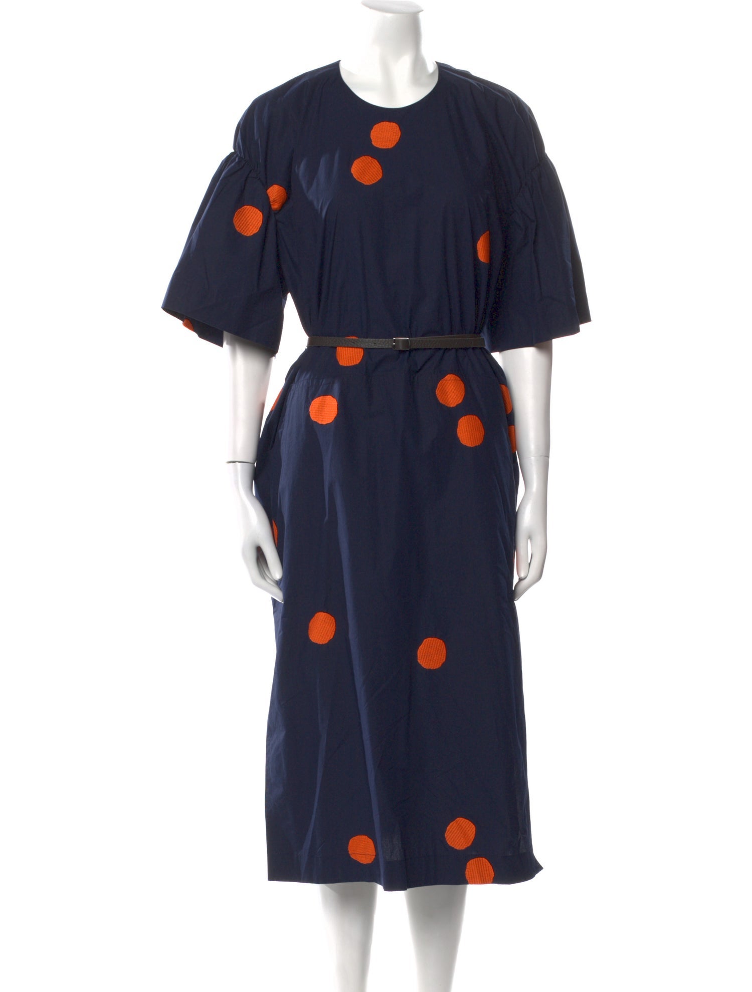 Mantu Polka Dot Print Midi Length Dress