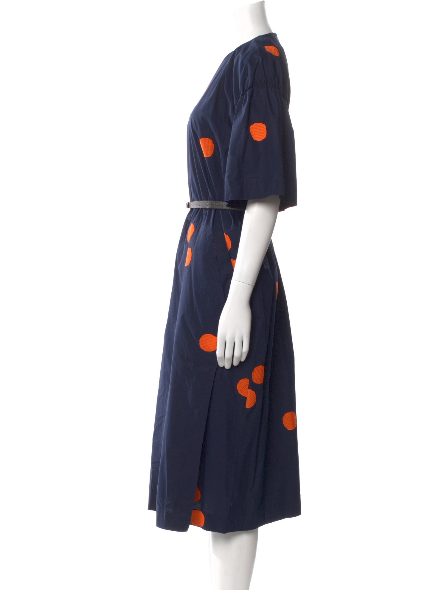 Mantu Polka Dot Print Midi Length Dress