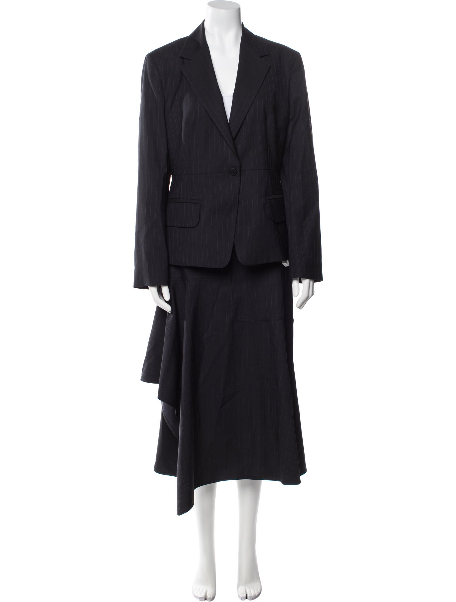 Mantu Wool Striped Skirt Suit w/ Tags