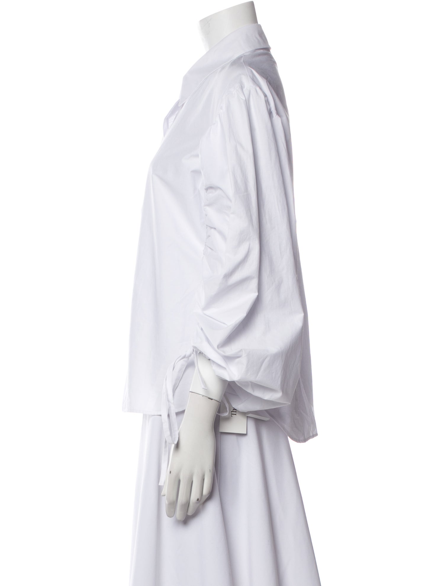 Mantu Three-Quarter Sleeve Button-Up Top