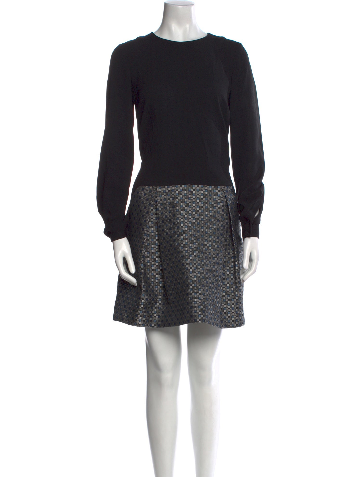 Mantu Crew Neck Mini Dress