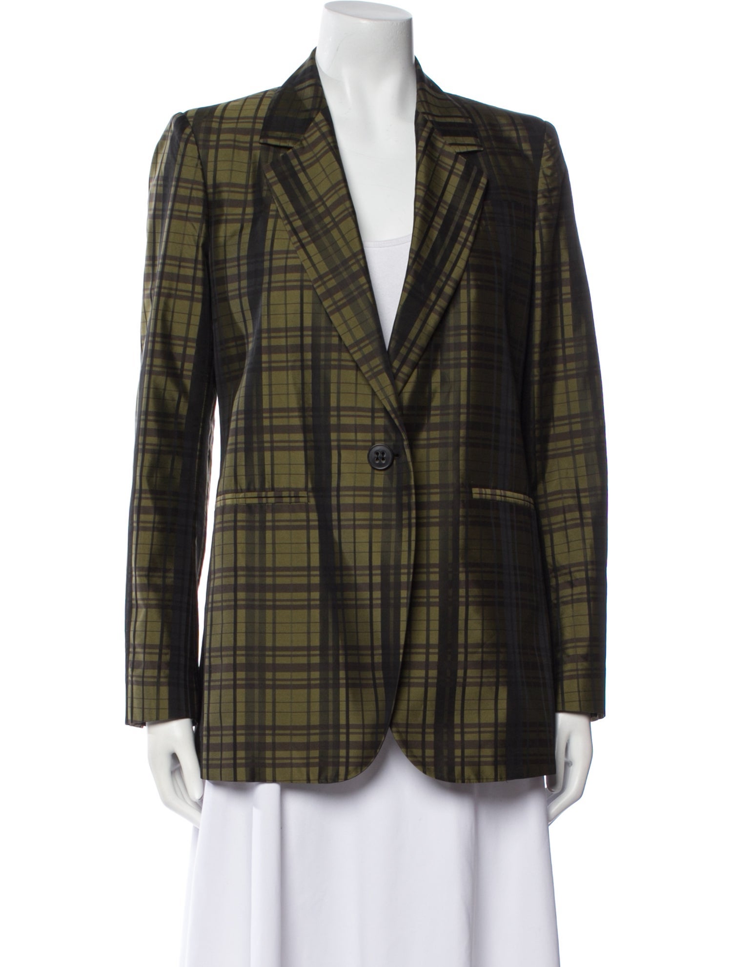 Mantu Wool Plaid Print Blazer