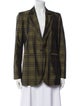 Mantu Wool Plaid Print Blazer