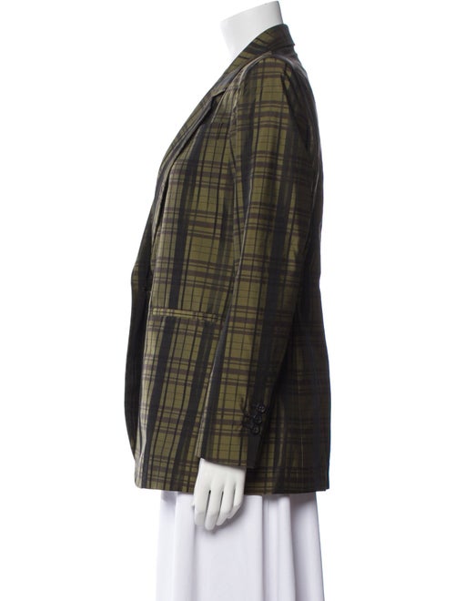 Mantu Wool Plaid Print Blazer