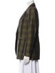 Mantu Wool Plaid Print Blazer