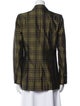 Mantu Wool Plaid Print Blazer
