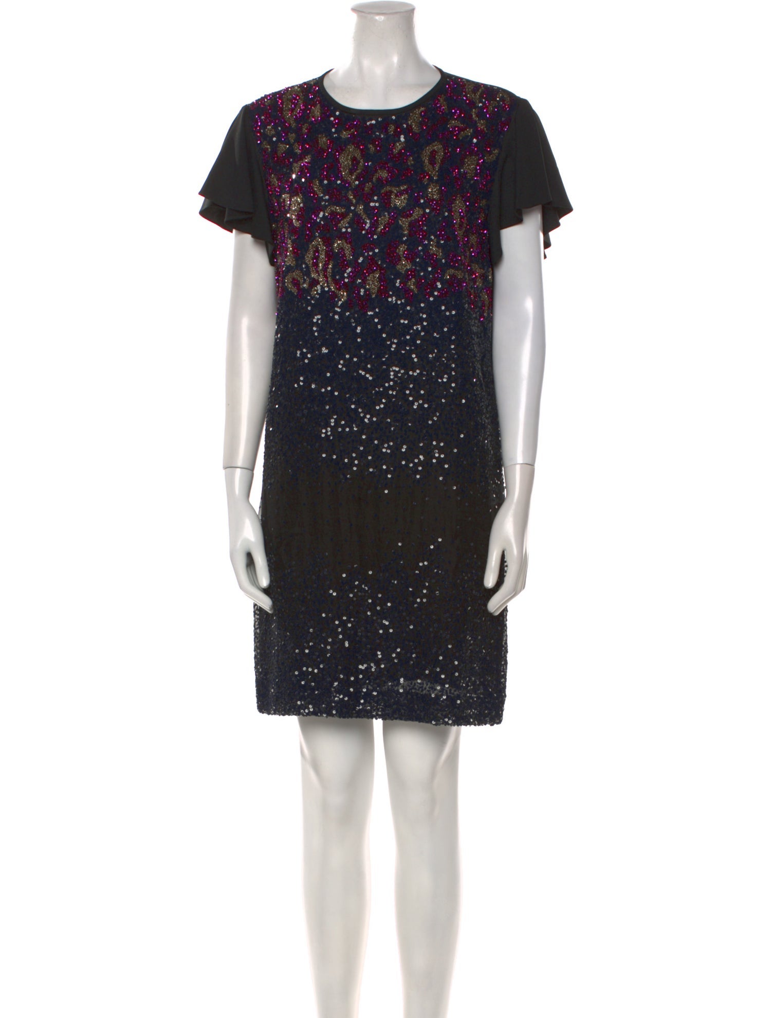 Mantu Scoop Neck Mini Dress