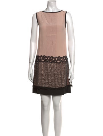 Pre-owned Mantù Silk Mini Dress W/ Tags In Pink