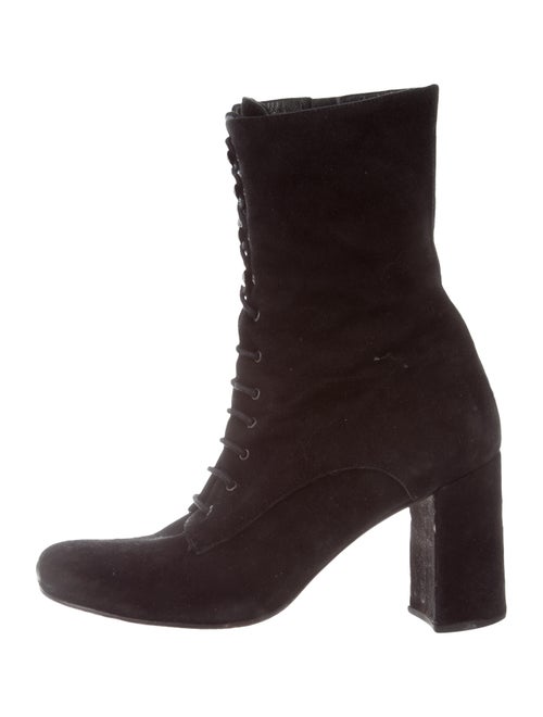 Maryam Nassir Zadeh Suede Square-Toe Mid-Calf Boot