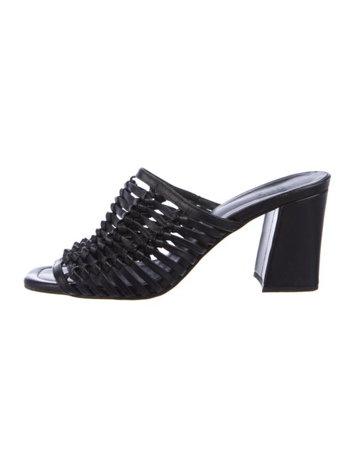 Maryam Nassir Zadeh Leather Slides Black