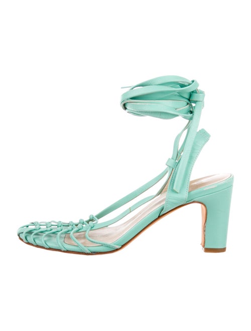 Maryam Nassir Zadeh Leather Sandals Green