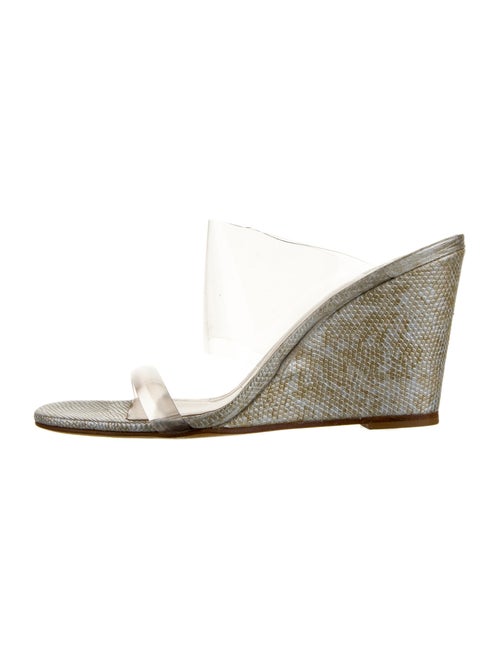 Maryam Nassir Zadeh Snakeskin Espadrilles Silver
