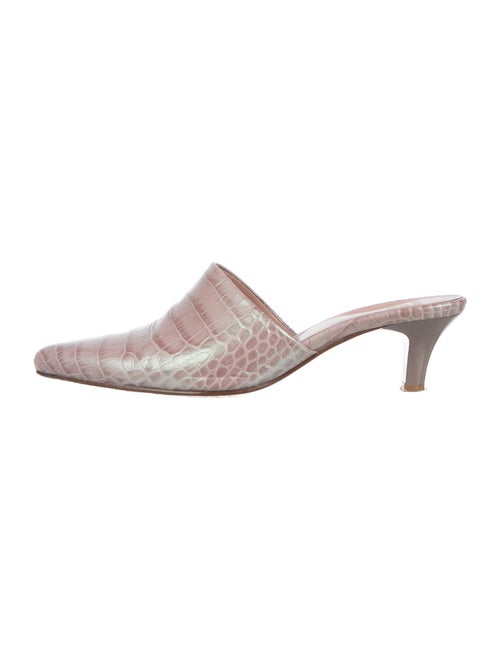 Maryam Nassir Zadeh Leather Animal Print Mules Met