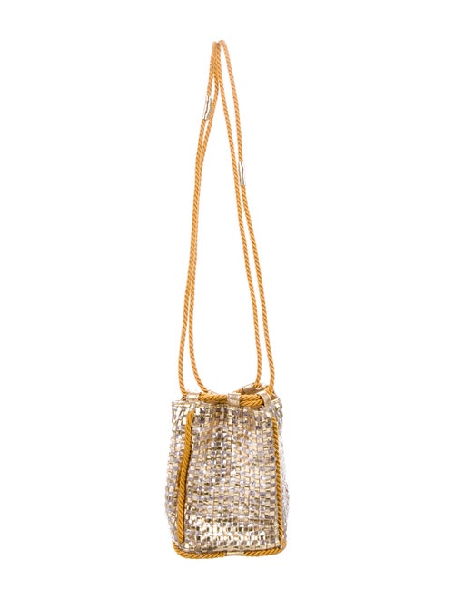 Maryam Nassir Zadeh Woven Shoulder Bag Gold