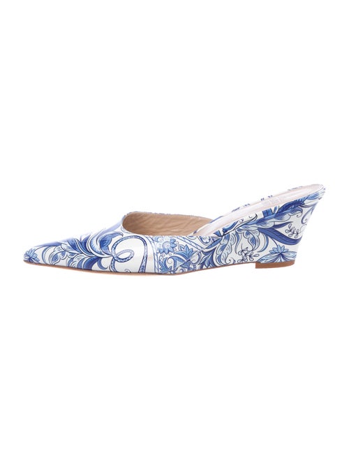 Maryam Nassir Zadeh Patent Leather Printed Mules
