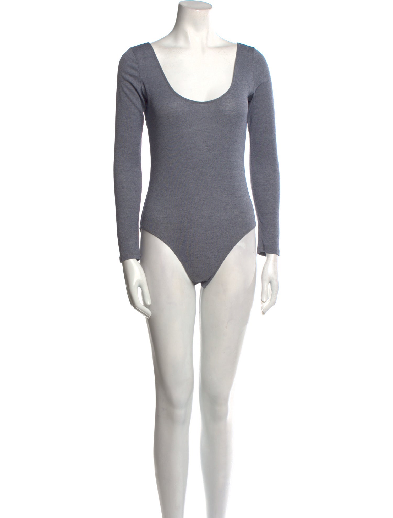 Maryam Nassir Zadeh Scoop Neck Long Sleeve Bodysuit - Blue
