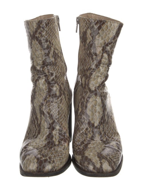 Maryam Nassir Zadeh Patent Leather Animal Print Boots