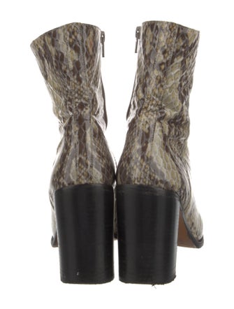 Maryam Nassir Zadeh Patent Leather Animal Print Boots