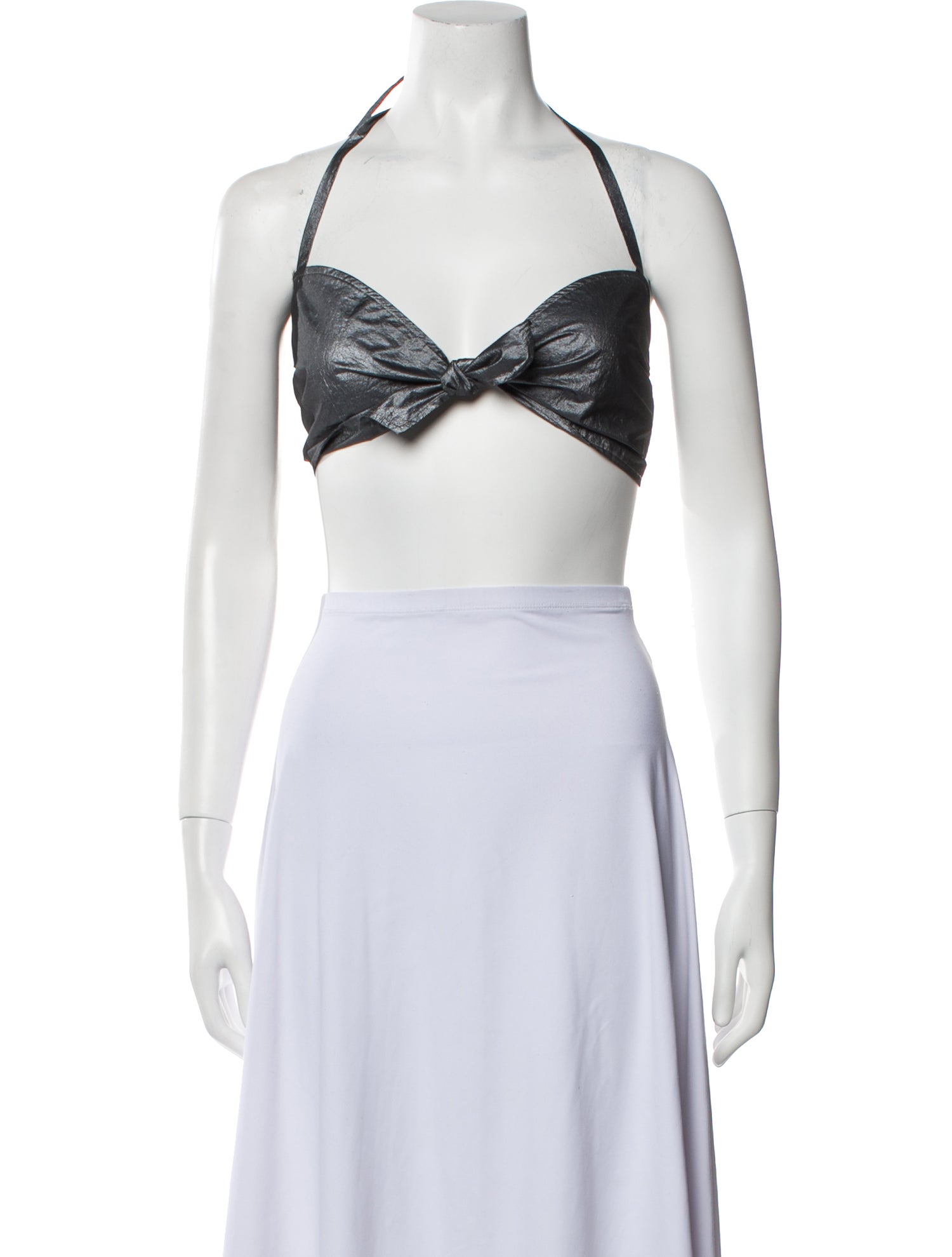 Maryam Nassir Zadeh Halterneck Sleeveless Crop Top