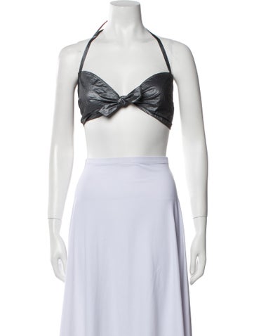 Maryam Nassir Zadeh Tops Halterneck Sleeveless Crop Top M