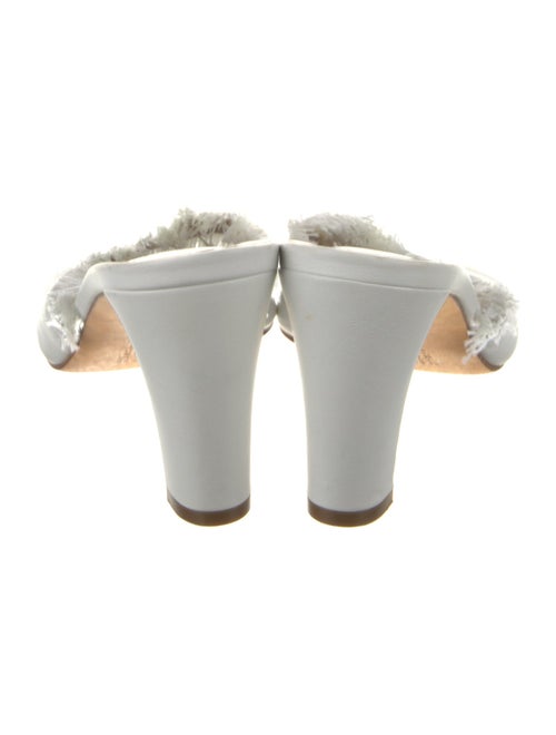 Maryam Nassir Zadeh Leather Fringe Trim Accent Slides