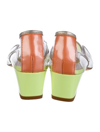 Maryam Nassir Zadeh PVC Leather Trim Embellishment Slingback Pumps