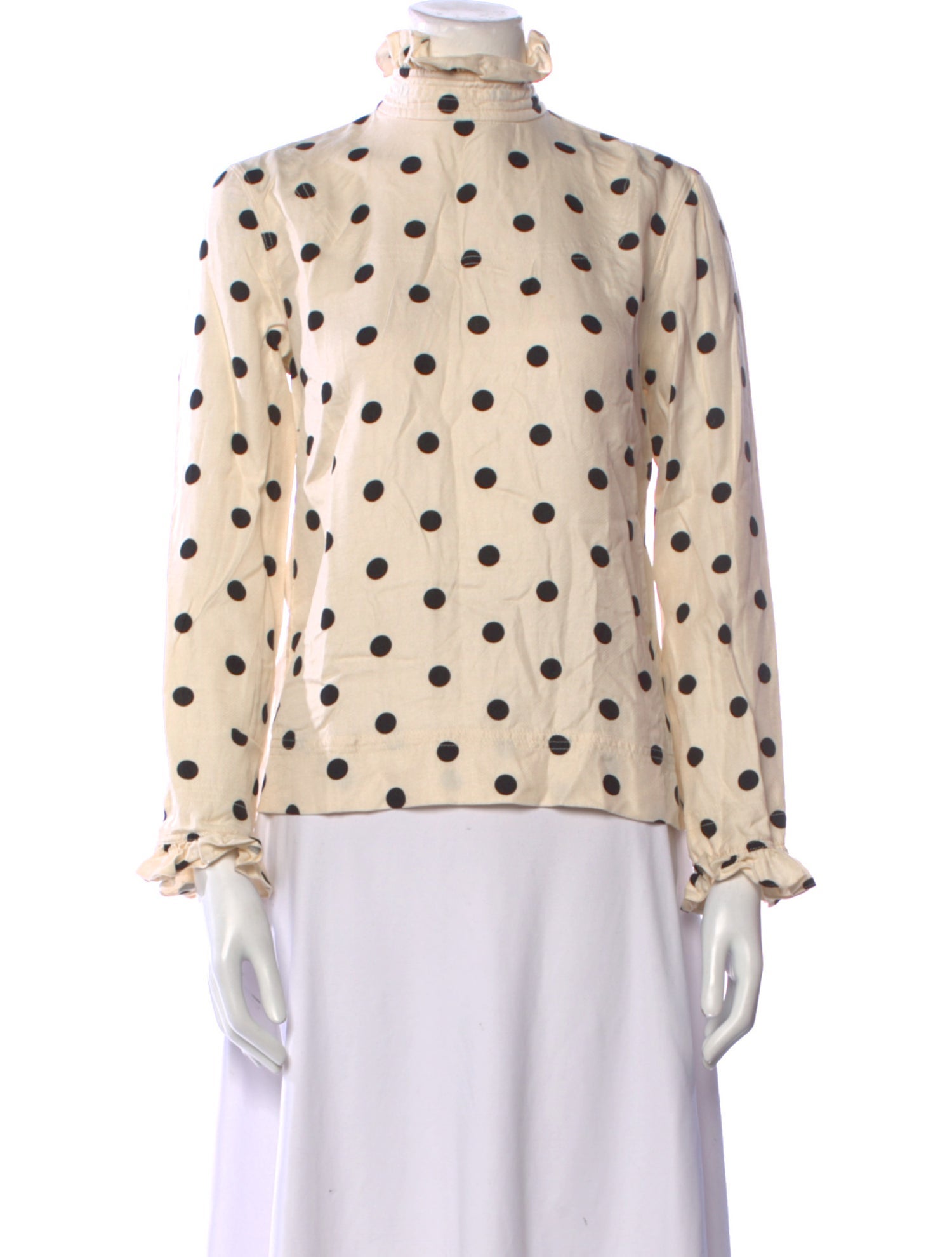 Maryam Nassir Zadeh Silk Polka Dot Print Top