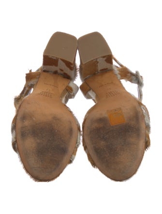 Maryam Nassir Zadeh Ponyhair Printed Sandals