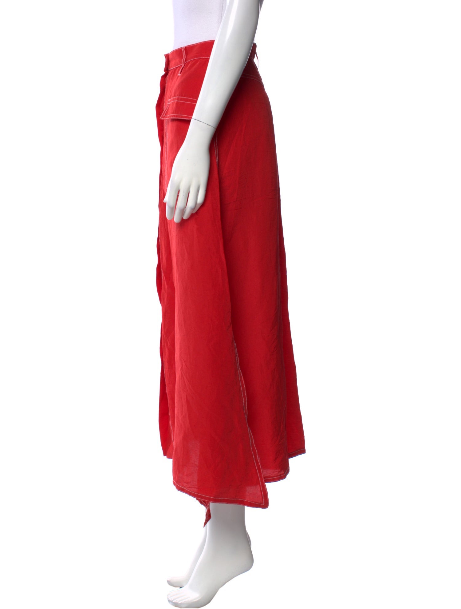 Maryam Nassir Zadeh Linen Midi Length Skirt