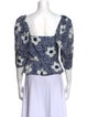 Maryam Nassir Zadeh Silk Polka Dot Print Crop Top