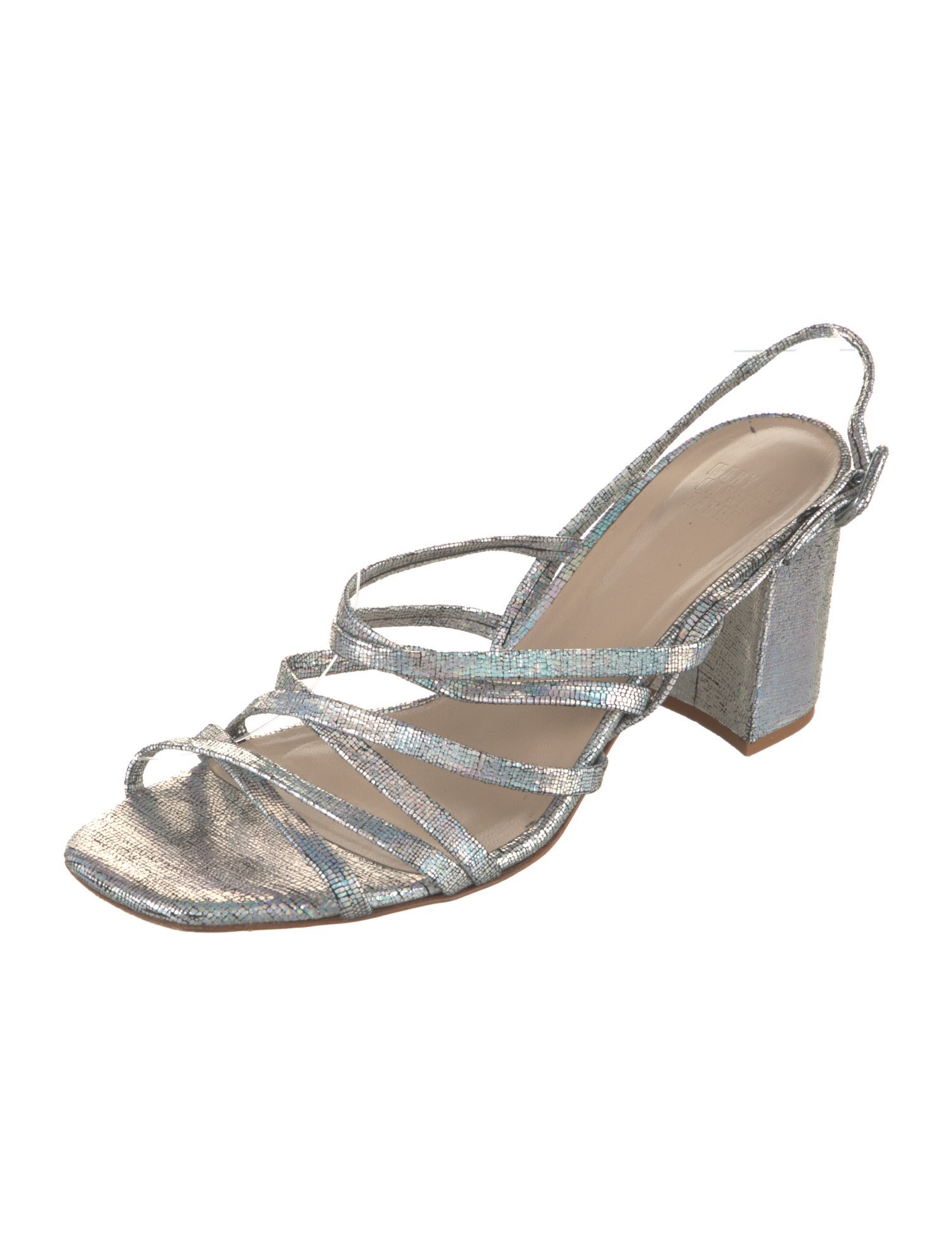 Maryam Nassir Zadeh Patent Leather Slingback Sandals