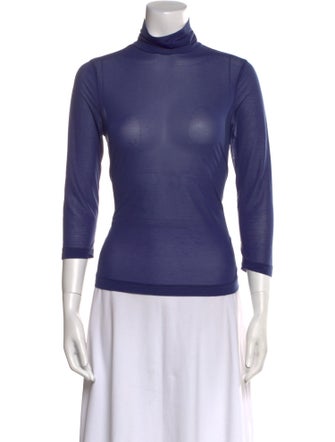 Maryam Nassir Zadeh Turtleneck Three-Quarter Sleeve Top
