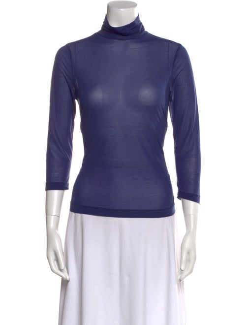 Maryam Nassir Zadeh Turtleneck Three-Quarter Sleeve Top
