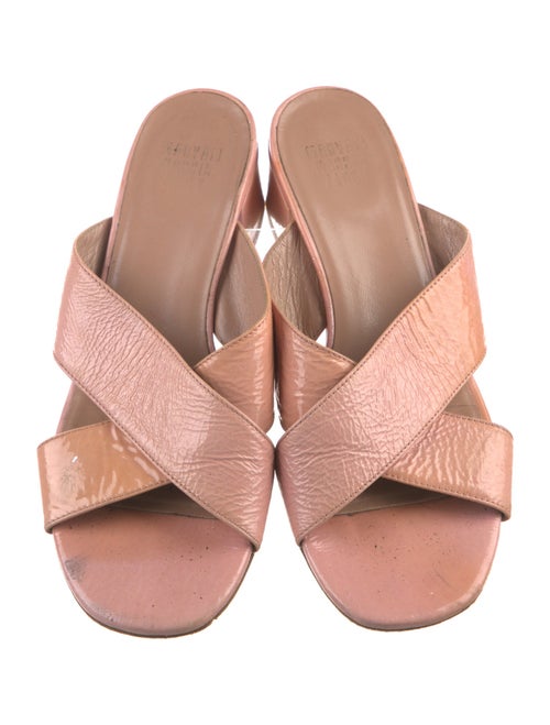 Maryam Nassir Zadeh Patent Leather Printed Slides