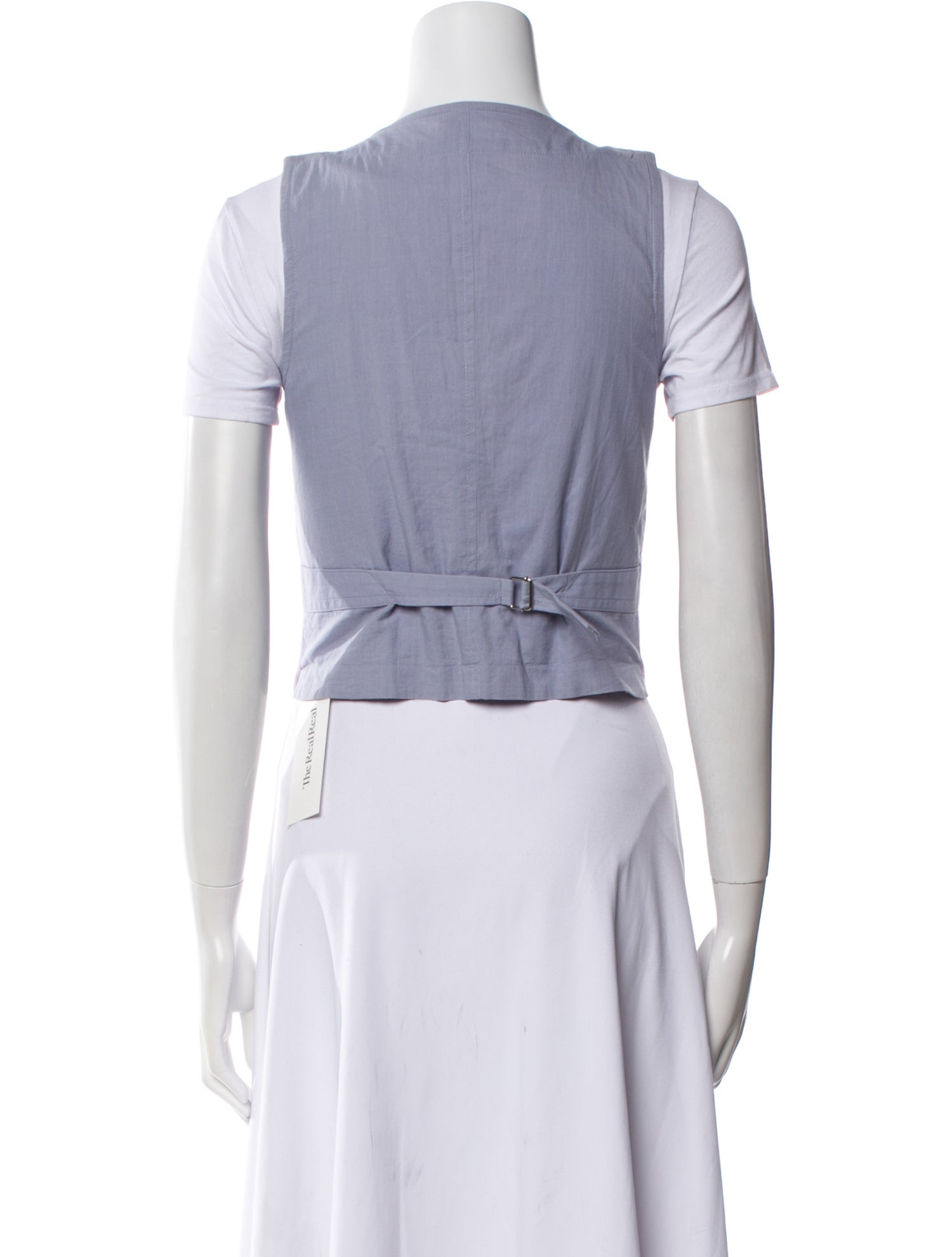 Maryam Nassir Zadeh Linen V-Neck Crop Top