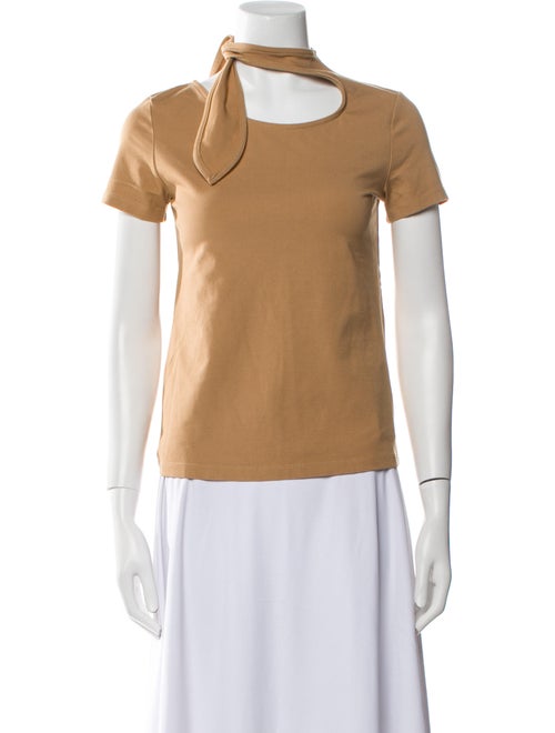 Maryam Nassir Zadeh Tie Neck Short Sleeve Top
