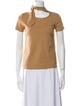 Maryam Nassir Zadeh Tie Neck Short Sleeve Top