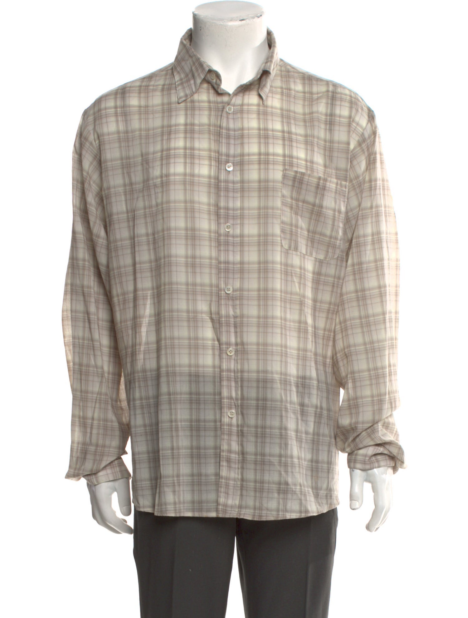 Maryam Nassir Zadeh Plaid Print Long Sleeve Shirt