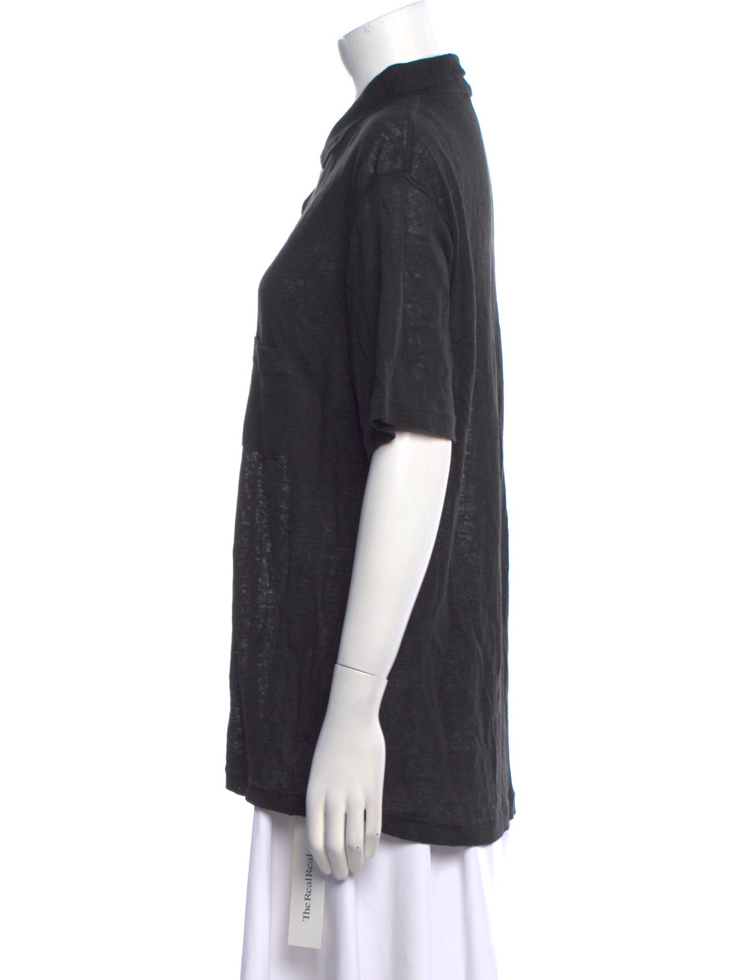 Maryam Nassir Zadeh Linen Short Sleeve Top