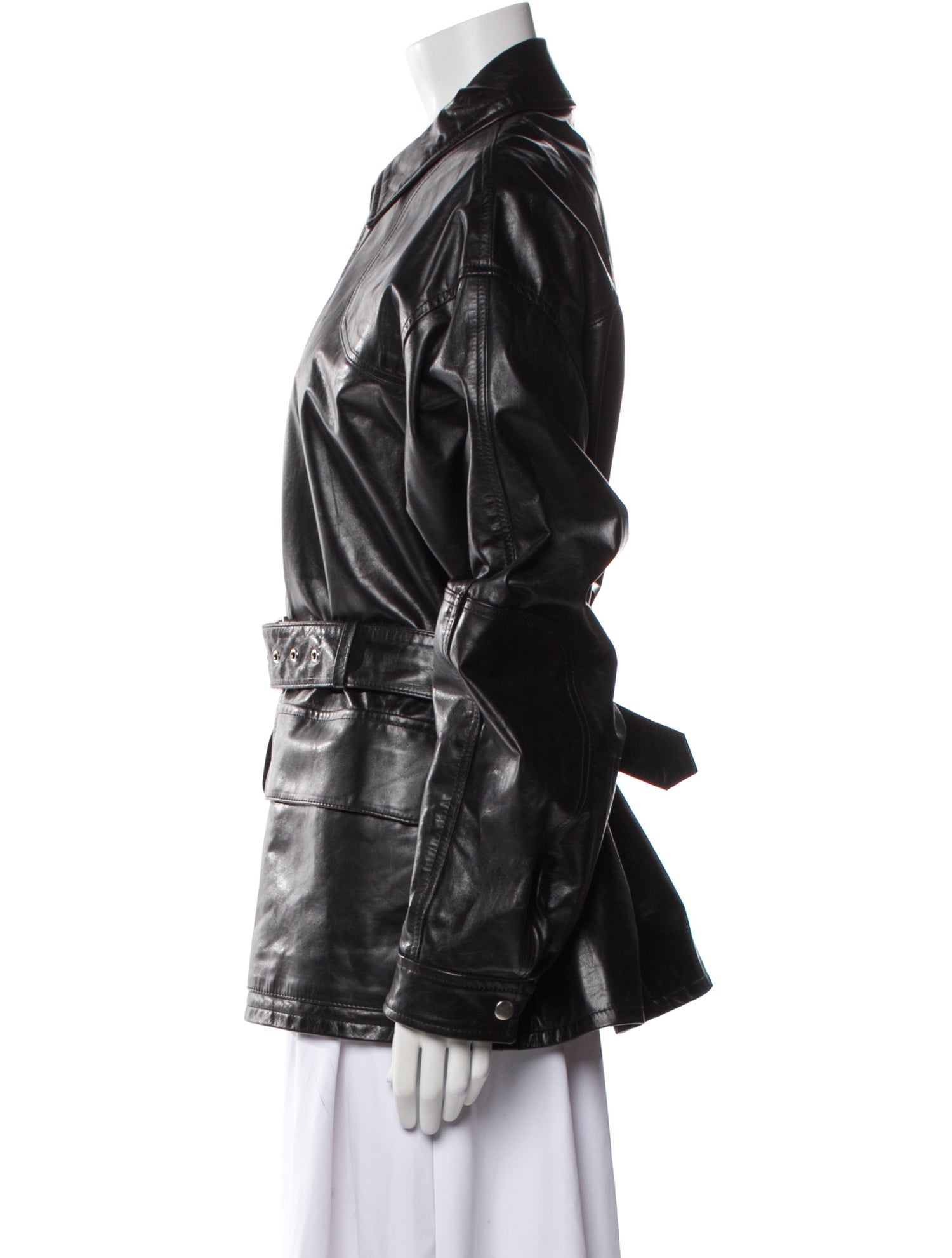 Maryam Nassir Zadeh Leather Trench Coat