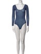 Maryam Nassir Zadeh Scoop Neck Long Sleeve Bodysuit