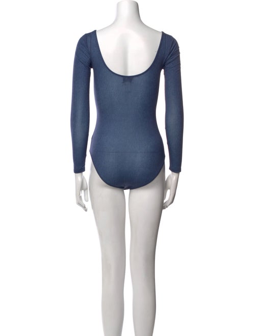 Maryam Nassir Zadeh Scoop Neck Long Sleeve Bodysuit