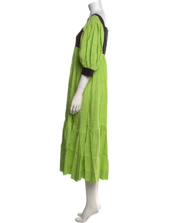 Maryam Nassir Zadeh Square Neckline Midi Length Dress