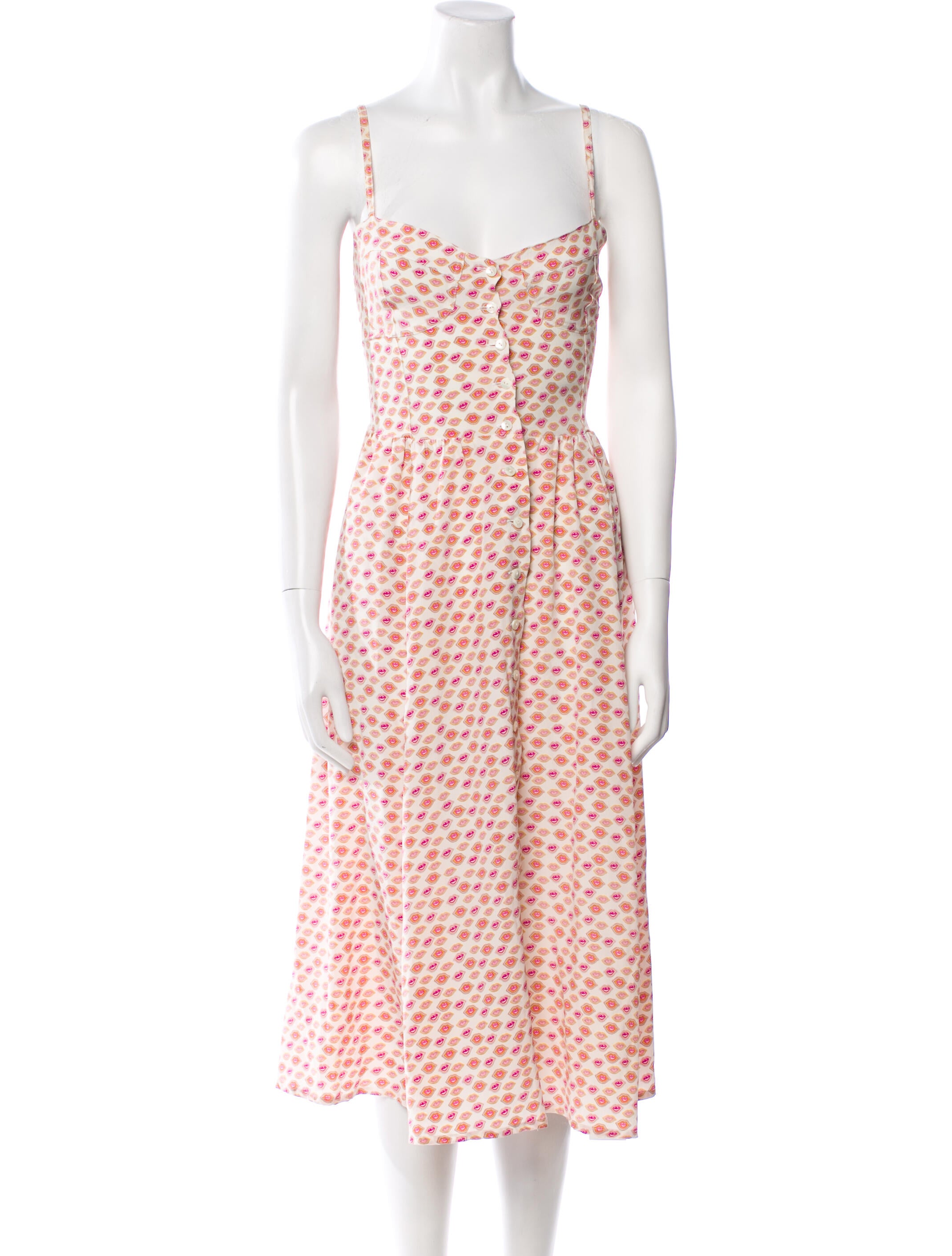 Maryam Nassir Zadeh Printed Midi Length Dress