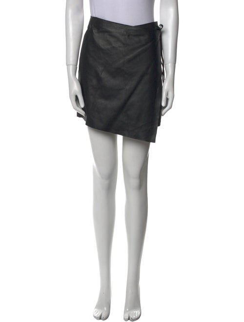 Maryam Nassir Zadeh Lamb Leather Mini Skirt