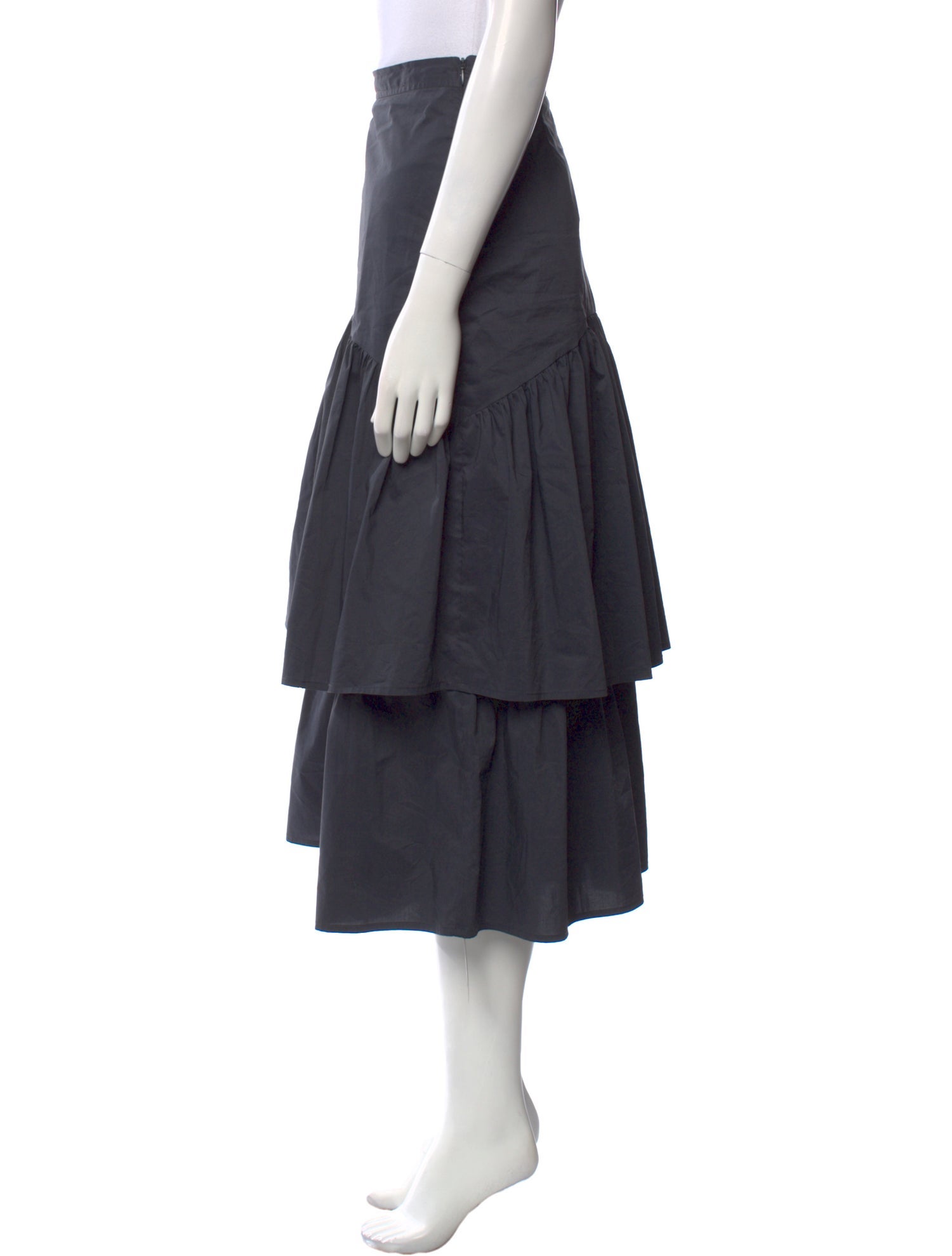 Maryam Nassir Zadeh Ruffle Embellishment Midi Length Skirt